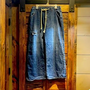 One Teaspoon Wide Leg Bad Boys Drawstring